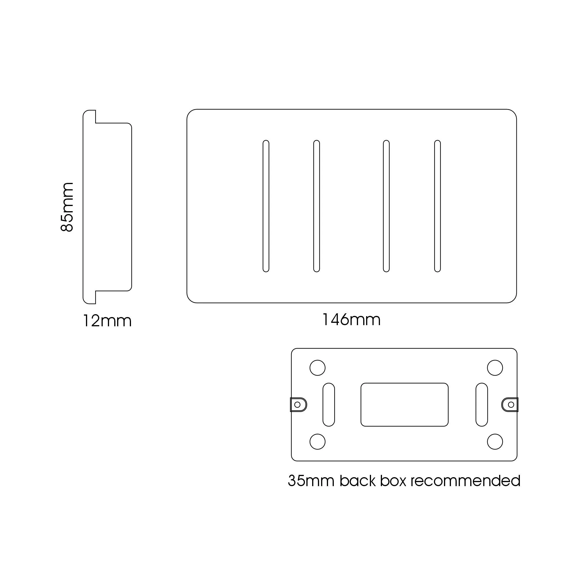 4 Gang (3x2 Way 1x3 Way Intermediate) Brushed Steel ART-SS2229BS  Trendi Brushed Steel